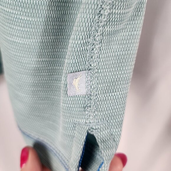 Tommy Bahama Mens Polo Shirt Size L Short Sleeve Button-Up Green - Picture 4 of 13